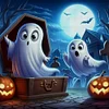 (Multi-Style) Halloween Ghost-11CT Stamped Cross Stitch 40*40cm/15.75*15.75in