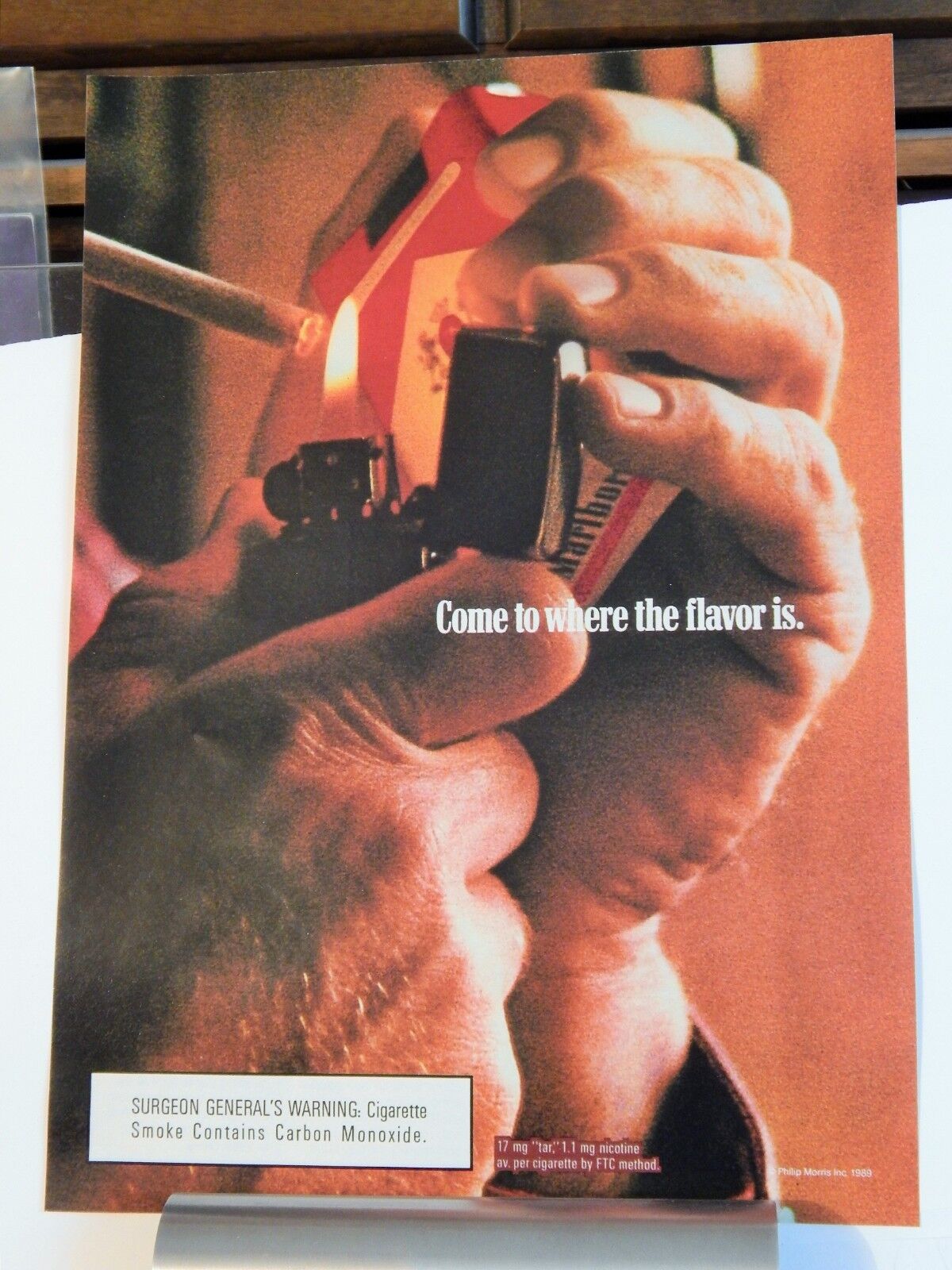 MARLBORO CIGARETTE ORIGINAL VTG 1989 Photo Poster painting AD, RARE COLLECTIBLE MUCH SOUGHT