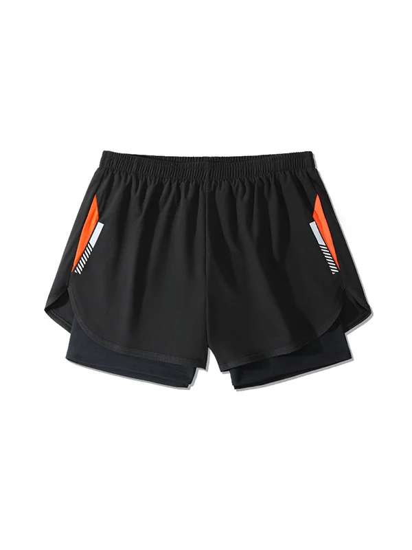2 in 1 Short Liner Tropical Printed Swim Shorts