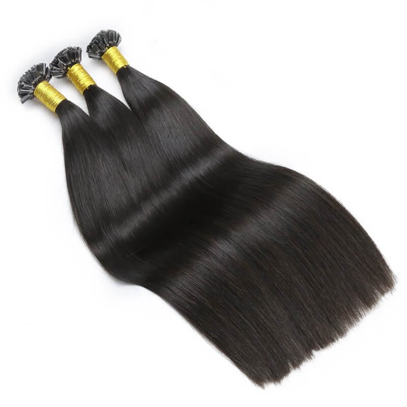 Pre-Bonded U Tip Hair Extension #1b Off Black 100Gram Per Pack 