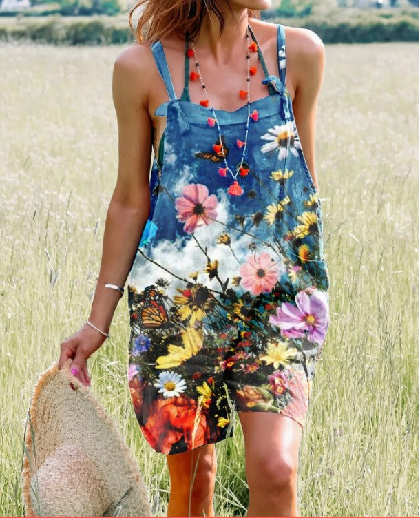 Women Blue Wide Leg Jumpsuit