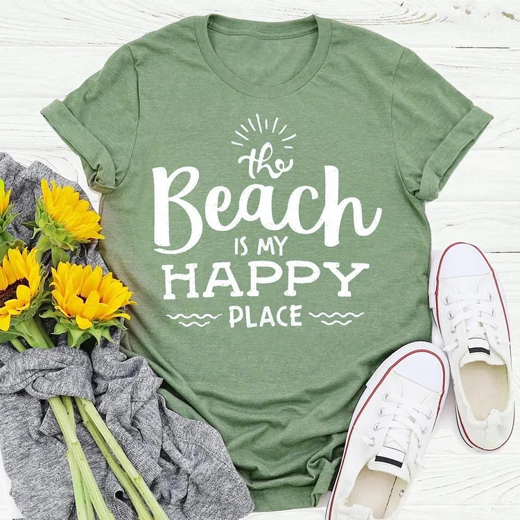 the beach is my happy Summer life T-shirt Tee - 01510