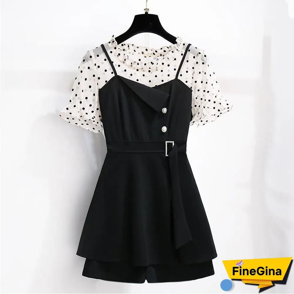 Fashion Pokla Dots Two-Piece Set P11638