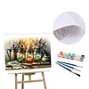 (US Only)Paint By Numbers Kit On Canvas DIY Oil Art Flower Picture Home Wall Decor50x40cm