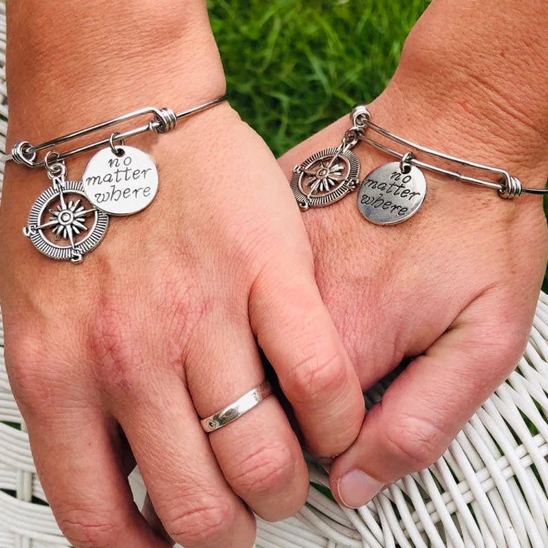 BFF No Matter Where Compass Bracelet
