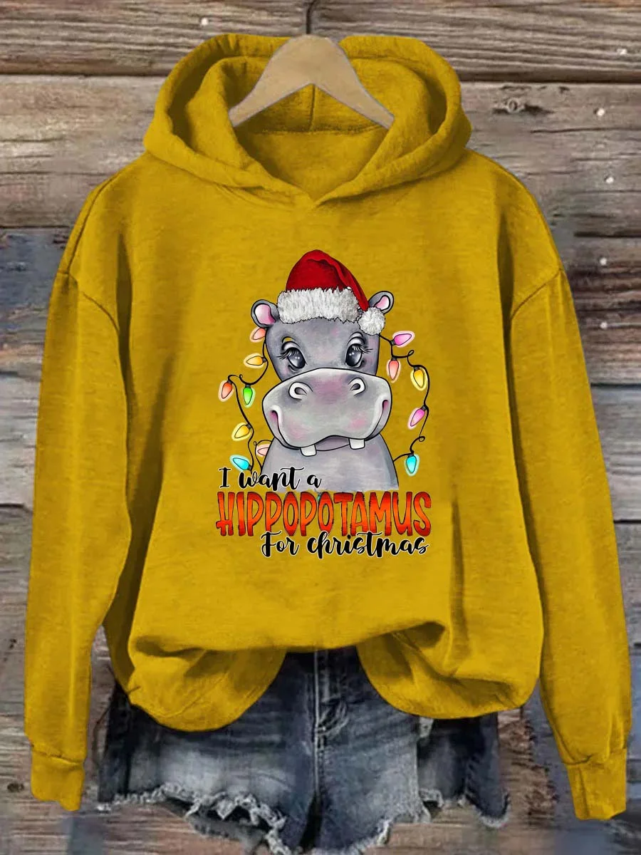 I Want A Hippopotamus For Christmas Hoodie