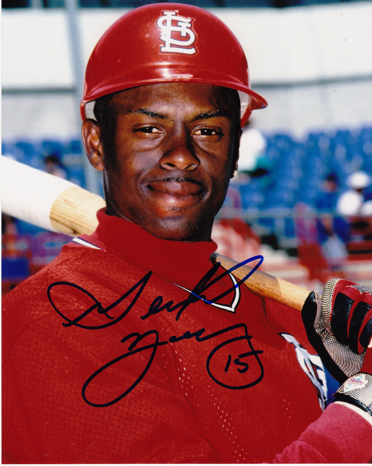 GERALD YOUNG ST. LOUIS CARDINALS ACTION SIGNED 8x10