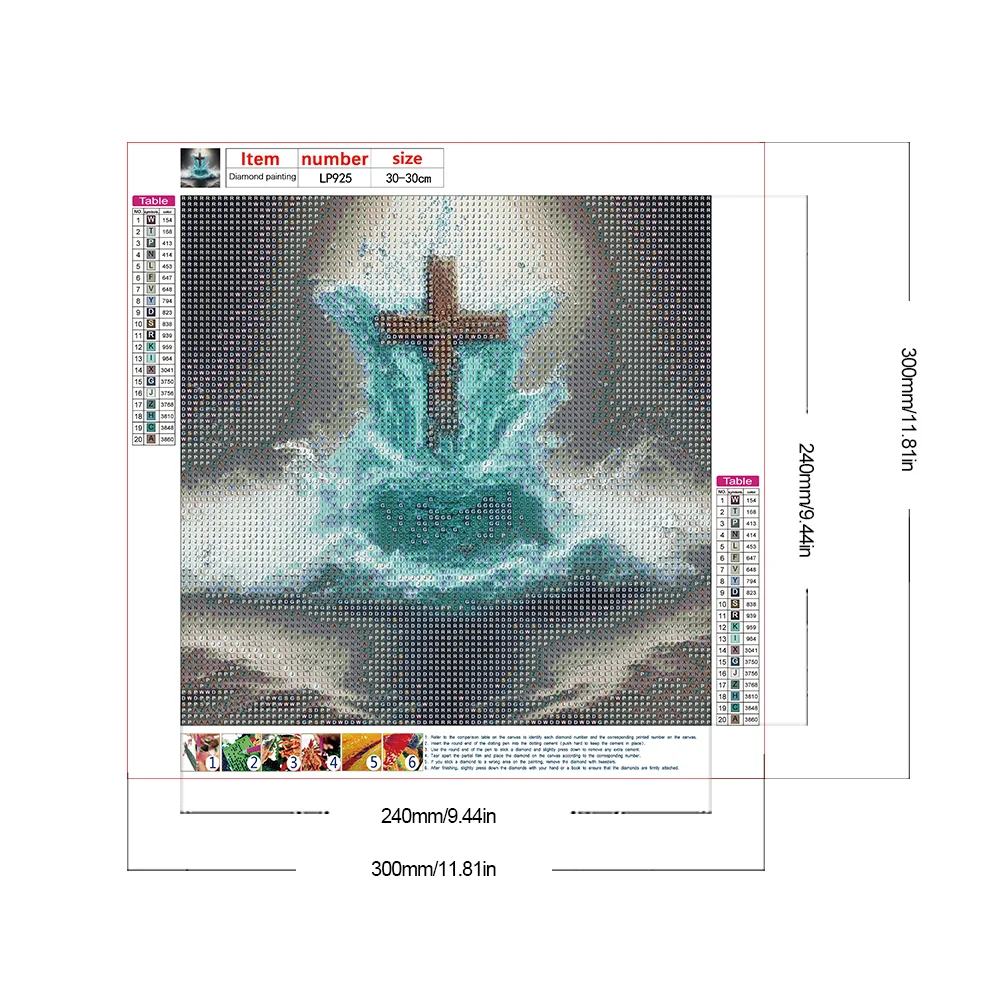 Diamond Painting - Full Round Drill - Crucifix(Canvas|30*30cm)