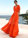 Gauze Batwing Sleeves Maxi Dress