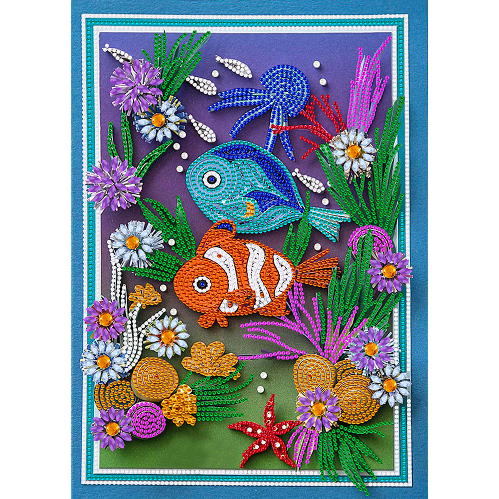 

Flower Quilling Paper Clownfish - Special Shaped Diamond Painting - 30*40CM, 501 Original