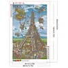 (40*60cm)Eiffel Tower - Full Round Drill Diamond Painting