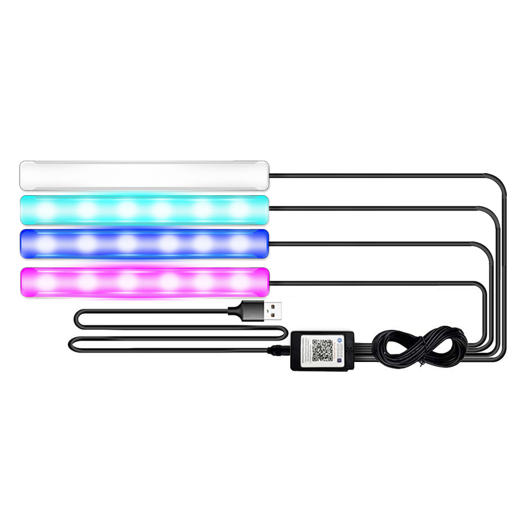 

LED Car Foot Ambient Light USB Backlight App Control RGB Auto Interior Lamp, 501 Original