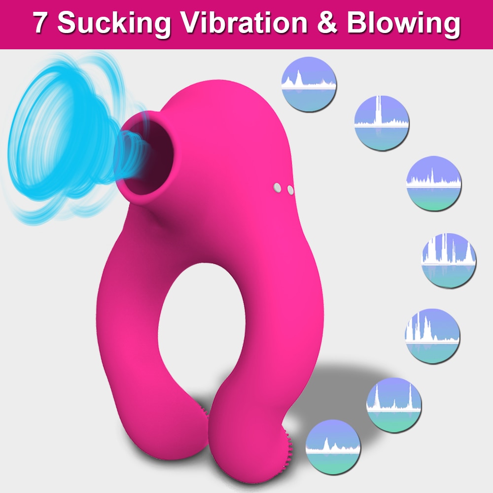 Vibrating Cock Ring for Couples, Clit Stimulator Delay Ejaculation Sex Toy