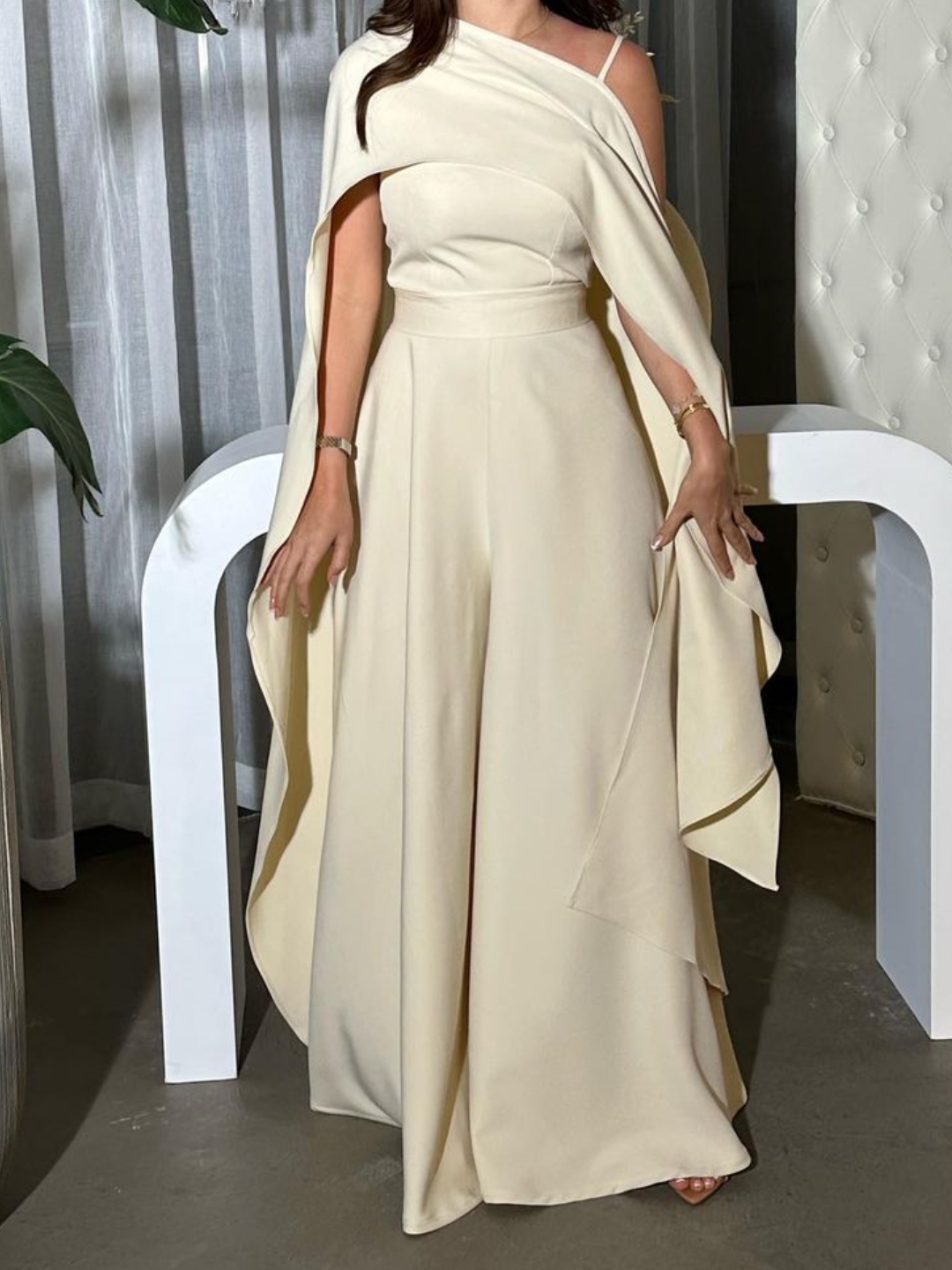 Fashionable and Casual Loose Outer Tube Top Wide Leg Jumpsuit Two-piece Suit | Oxredo Shop Ramadan Sale