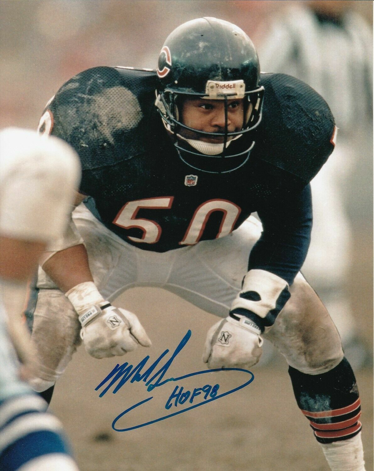 Mike Singletary Autographed Signed 8x10 Photo Poster painting ( HOF Bears ) REPRINT