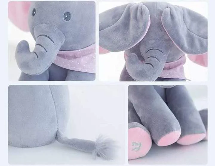 Gund Peek A Boo Elephant Animated Singing Elephant