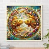 Diamond Painting -DIY Full Square Drill Stained Glass Gold Goldfish(45*45CM)