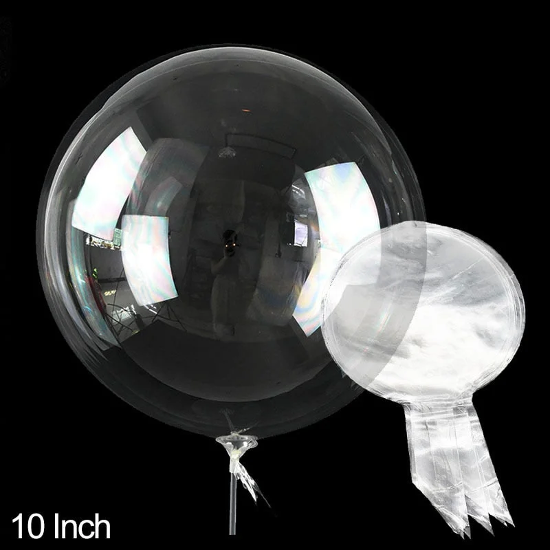 10pcs 10-24inch Transparent Bobo Bubble Balloon Clear Inflatable Air Helium Globos Wedding Birthday Party Decoration Baby Shower