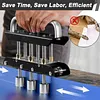 [US Local Warehouse] 3-Station Edge Roller Bender 0-90 Bending Angle Hand Sheet Metal Bender with Aluminum Alloy Handle Metal Bending Tool for Making 1/2 to 5 in 13 to 130mm Bends (Black)