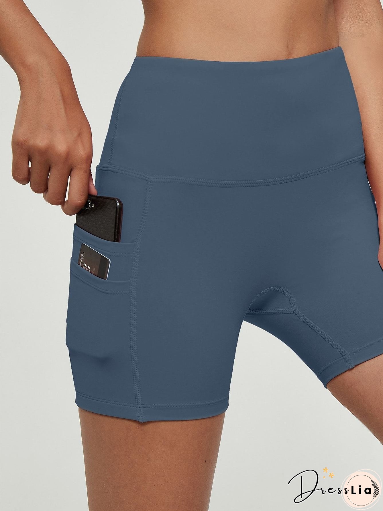 Wide Waistband Sports Biker Shorts