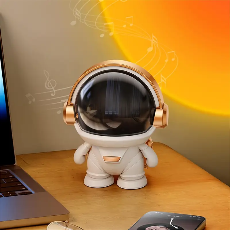 cute astronaut small speaker small wireless portable speaker with led party office decoration subwoofer portable speaker birthday gift Product details 5