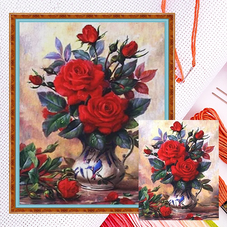 『YiShu』Counted Rose - 11CT Counted Cross Stitch(40*50cm)