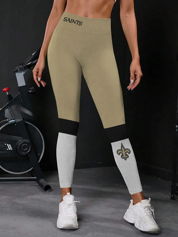 New Orleans Saints High Waist Push Up Printed Leggings