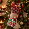 DIY Diamond Painting Christmas Stockings Hanging Ornaments Large Capacity Xmas Socks Pendant Wear Resist Candy Gift Storage Bags for Family Christmas Holiday Party Decoration (Christmas penguin)