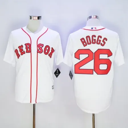 Red Sox #26 Wade Boggs White New Cool Base Stitched MLB Jersey