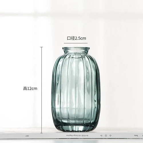 Mini Glass Vase For Decoration Small Living Room Decor Aesthetic Modern Transparent Hydroponic Flower Vase Home Decoration