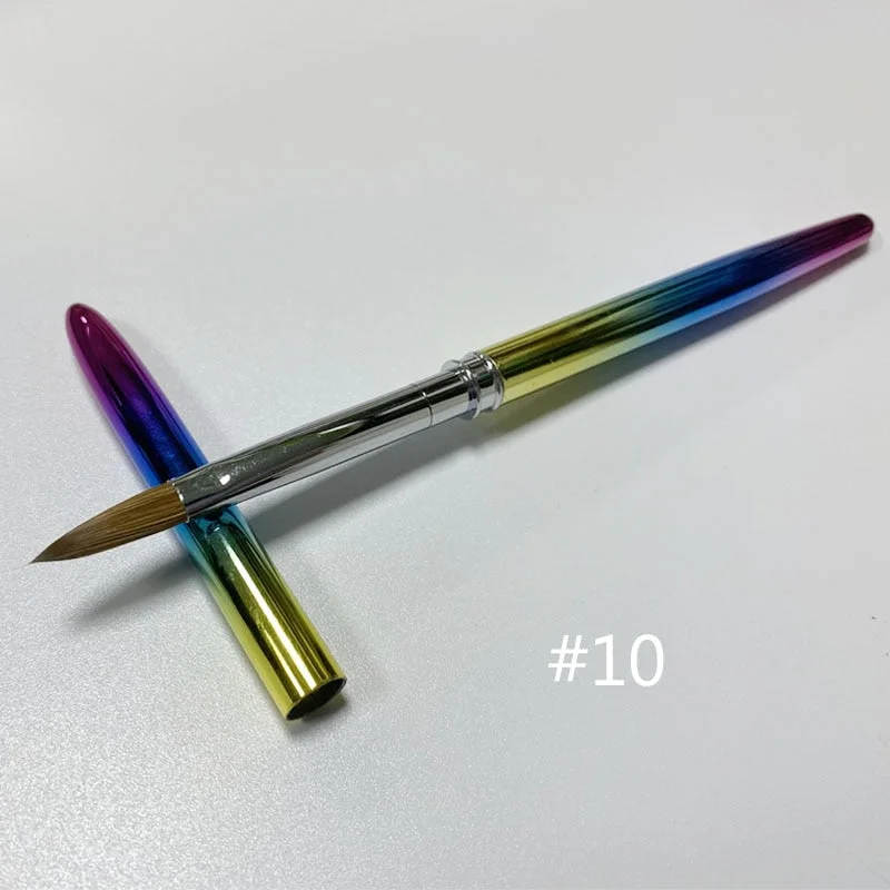 100% Pure Kolinsky Acrylic Oval Nail Brush Liquid Powder Nail Art Brush Choose Size-Nail Inspo