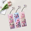 3Pcs Special Shaped Pink Daisies 5D DIY Diamond Art Book Mark for Home Office