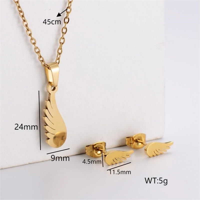 Minimalist Classic Style Infinity Dollars Butterfly 304 Stainless Steel Jewelry Set