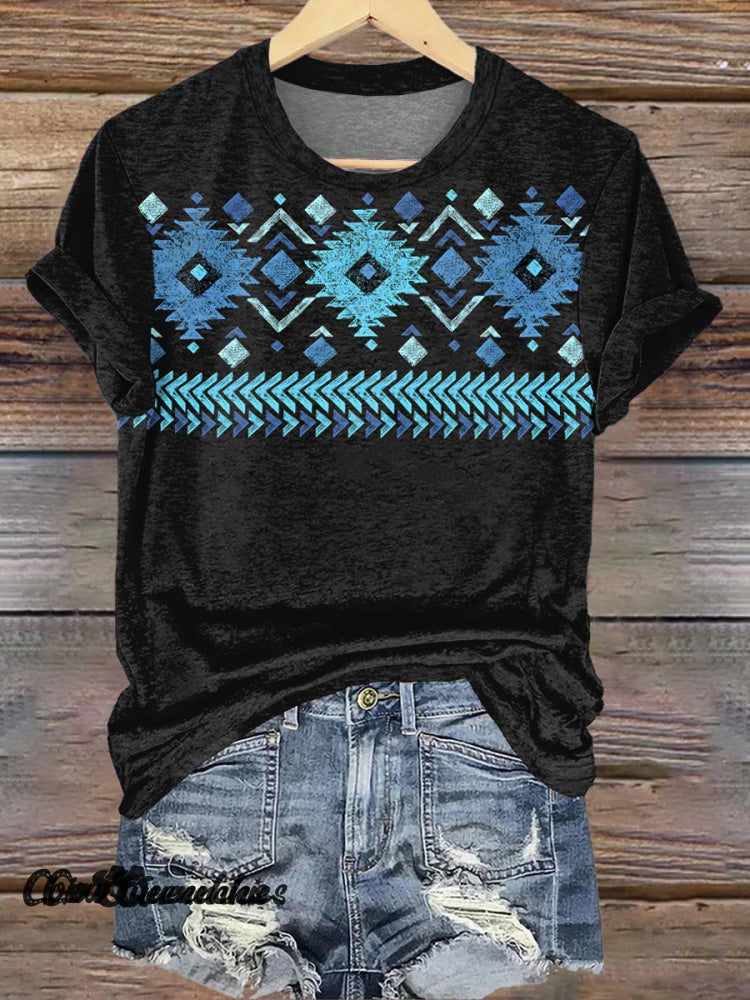 Aztac Print T-Shirt Multicolor / S
