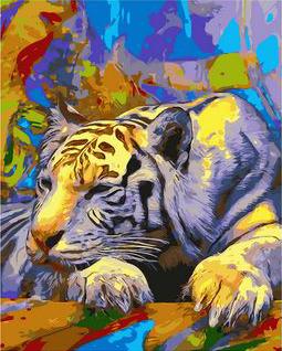 

Colorful Tiger – Paint By Numbers - 40*50CM, 501 Original