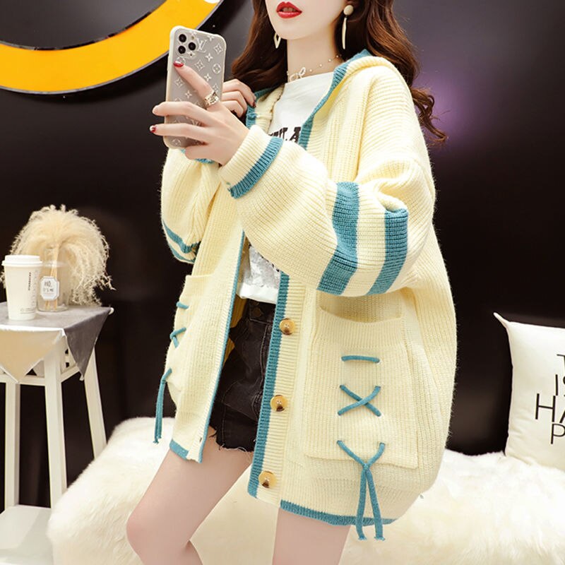 Women Casual All-match Knitted Cardigan