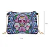 DIY Skull shaped diamond painting one-shoulder chain lady bag