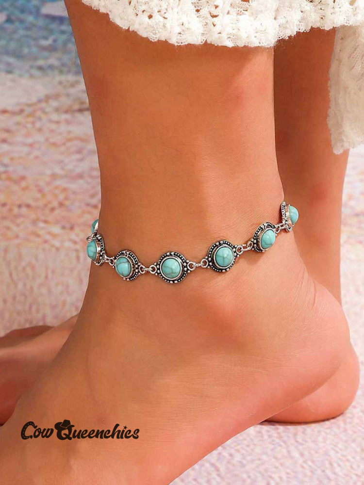 Vintage Turquoise Accessories Anklet Multicolor / One