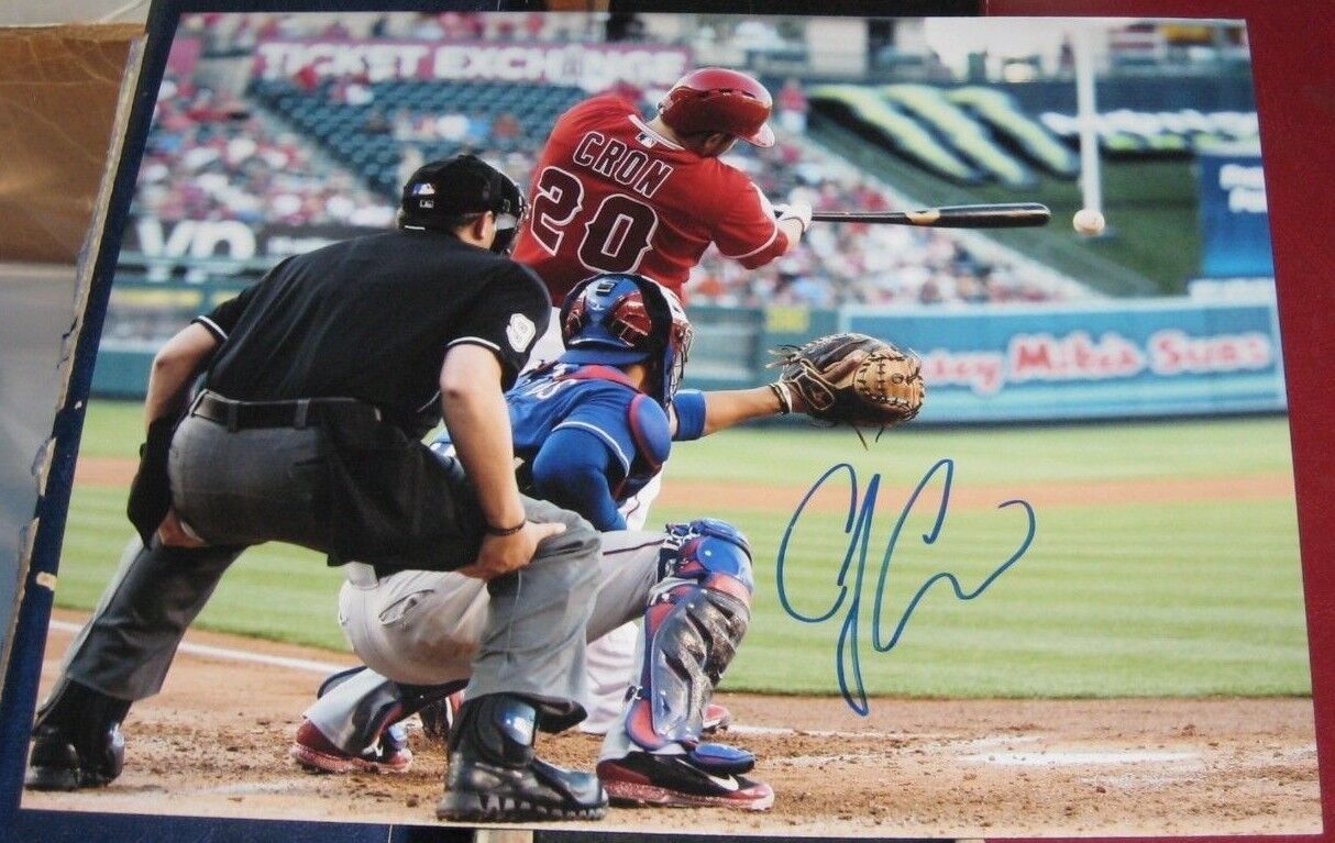 C.J. CJ CRON LOS ANGELES ANGELS SIGNED AUTOGRAPHED 11X14 Photo Poster painting COA BASEBALL