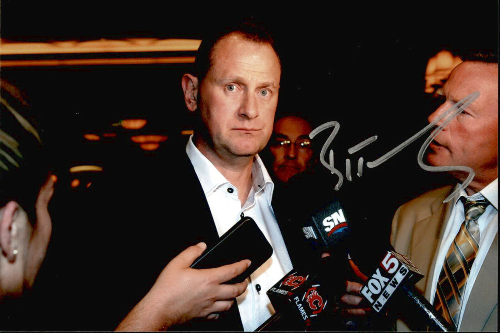 Brad Treliving SIGNED 4x6 Photo Poster painting CALGARY FLAMES GM