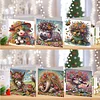 6 Stück Tier DIY Diamant Kunst Grußkarten Dankeskarten und Urlaub Segen