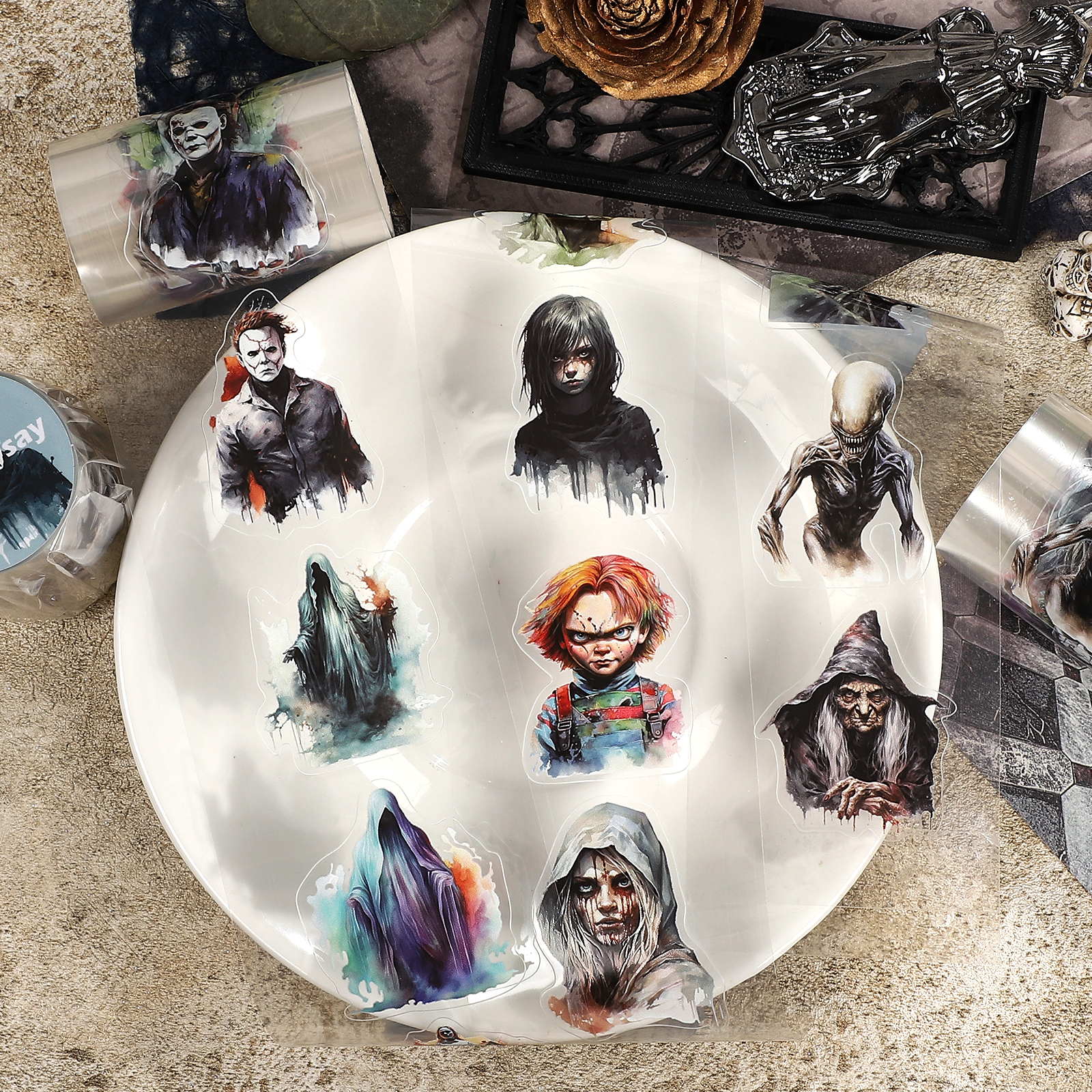 PET 테이프 - 60mm*200cm 빈티지 캐릭터 호러 악당