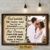 Personalized Photo/Name: Couple Husband Wife God Blessed The Broken Road Vintage Metal Sign//Wooden Signs