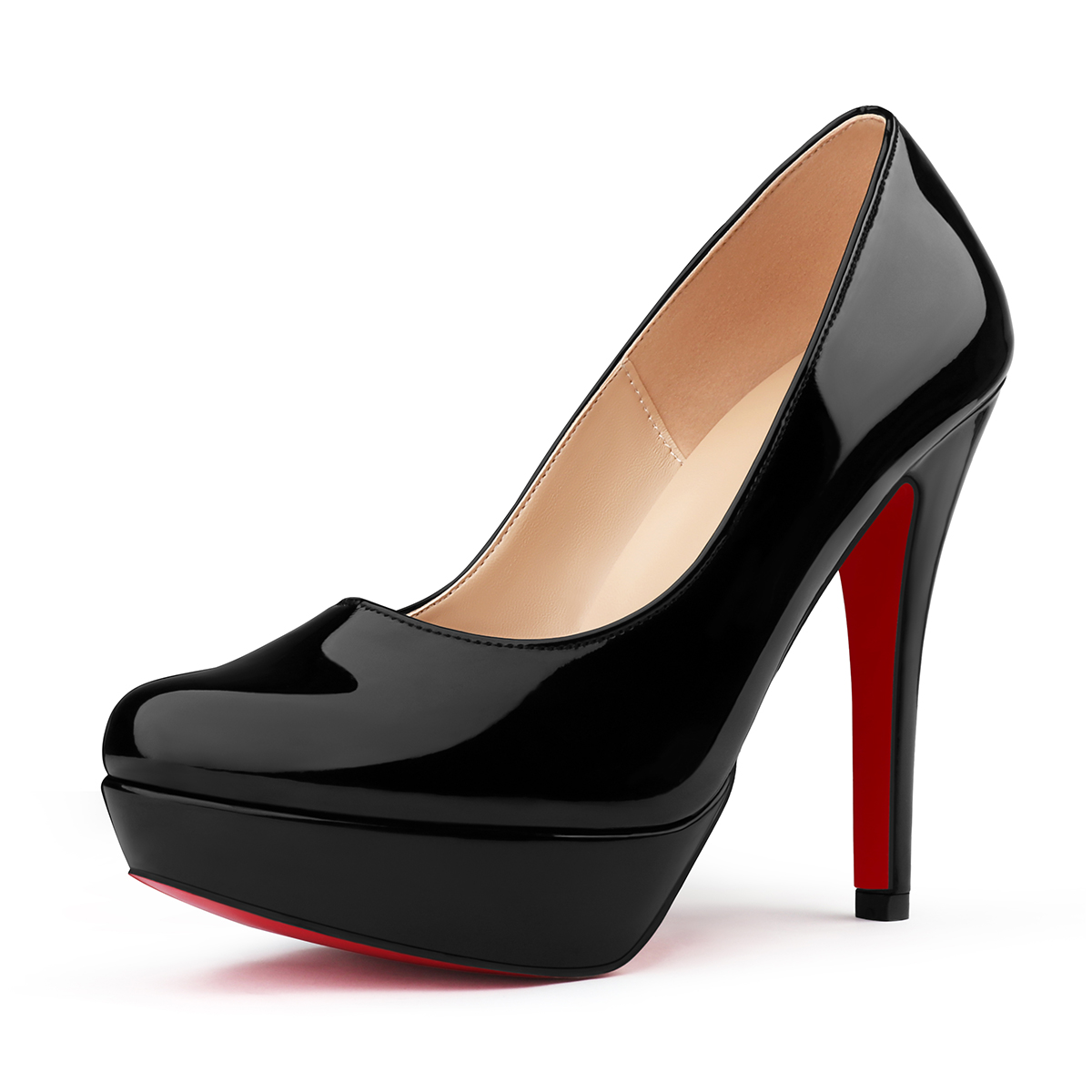 135mm Sky High Red Bottom Platform Pumps Patent Shoes-MERUMOTE