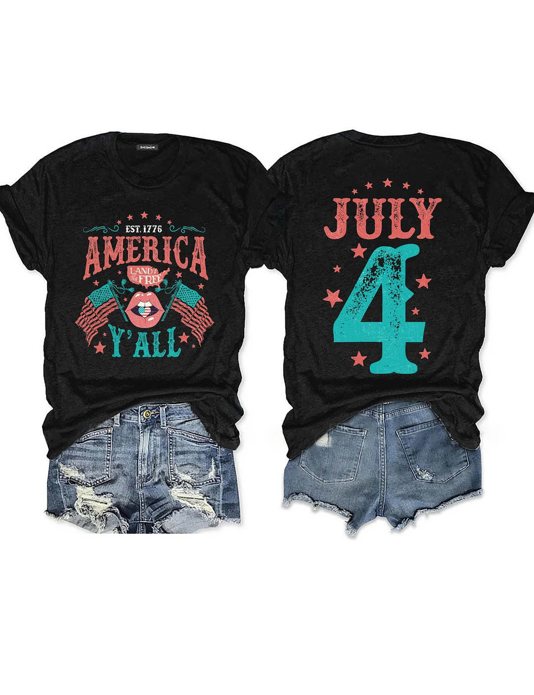 Land of the Free 4th of July T-shirt