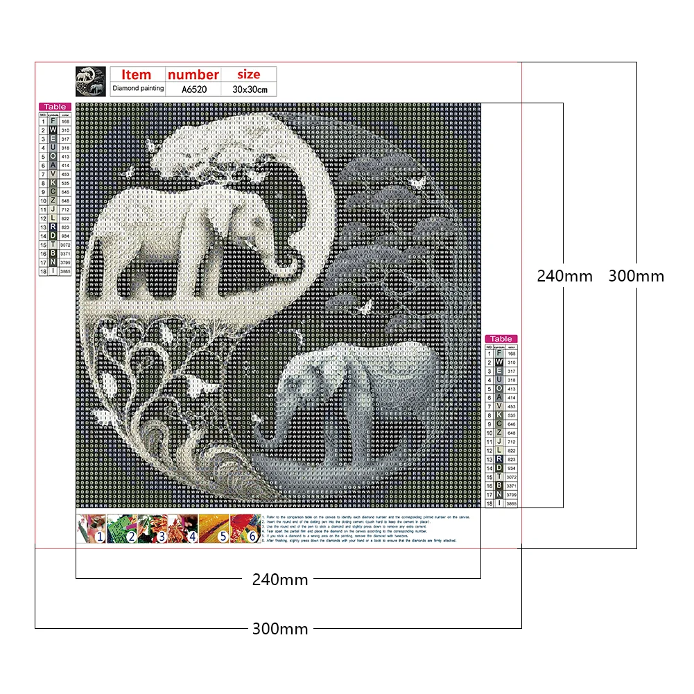 Diamond Painting - Full Round Drill - Tai Chi Elephant(30*30cm)