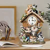 Diamond Painting Acrylic Cats House  Clock Ornament