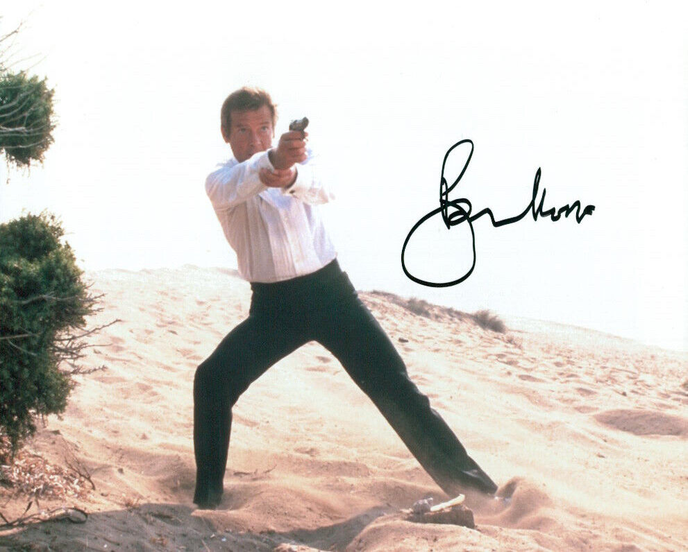 Roger Moore (James Bond 007) signed authentic 8x10 Photo Poster painting COA