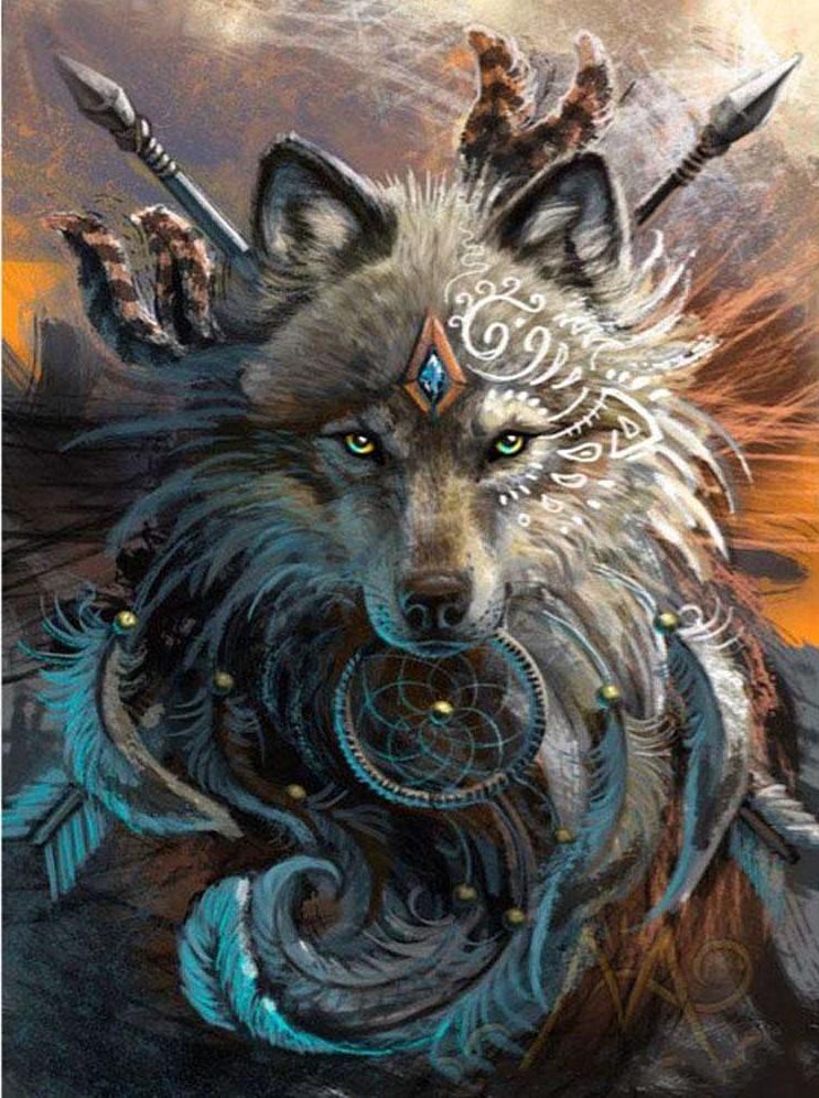 

Warrior Wolf – Paint By Numbers - 40*50CM, 501 Original