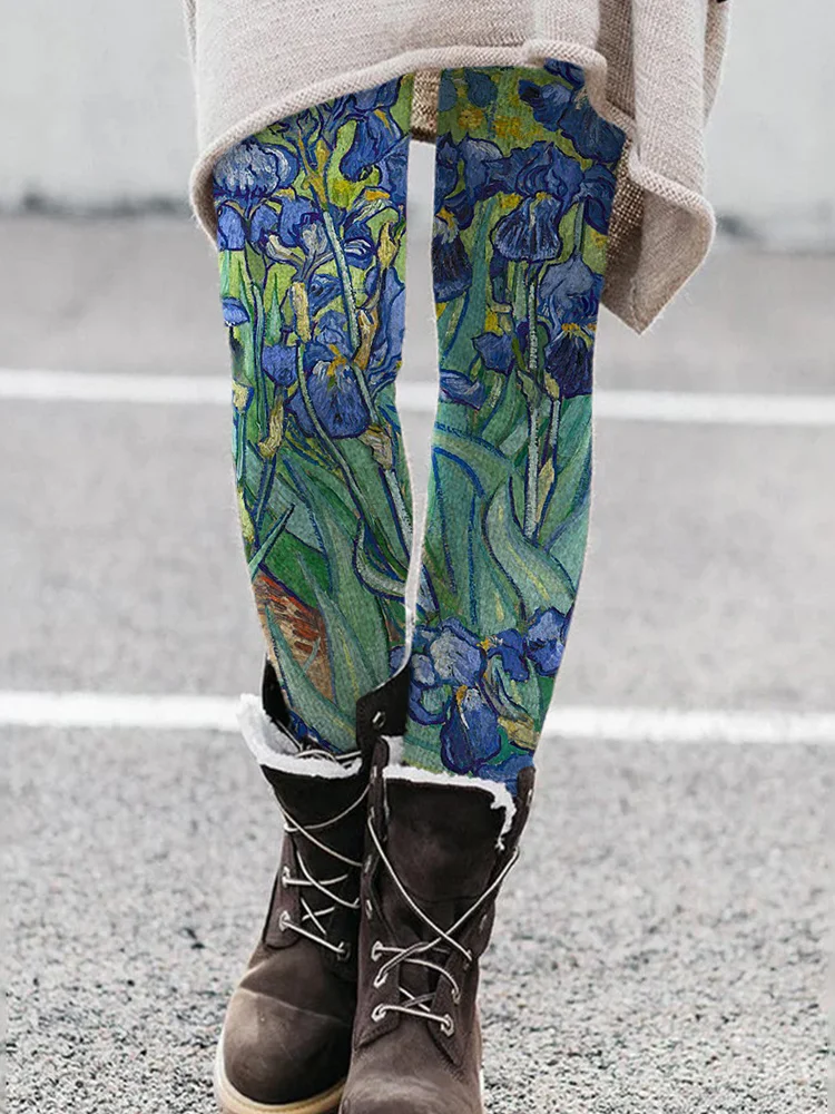 Irises Graphic Comfy Stretchy Leggings